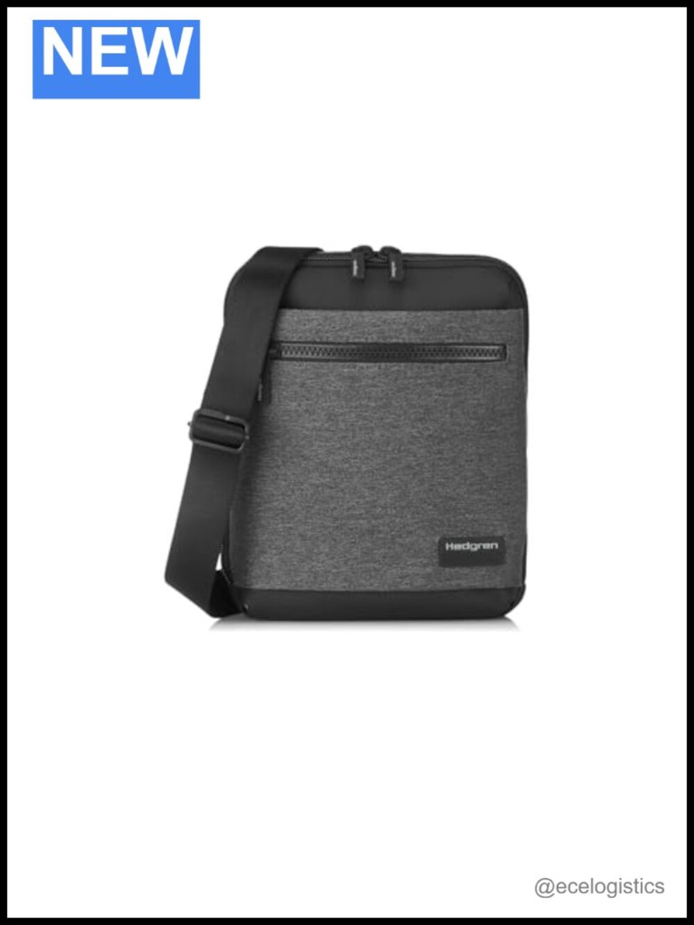 Nylon Crossbody Bag with RFID Blocking Pocket, Adjustable Strap, Tablet Space